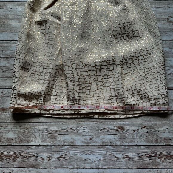 Max and Cleo Champagne and Gold Strapless Party Dress Size 2 - Picture 6 of 10